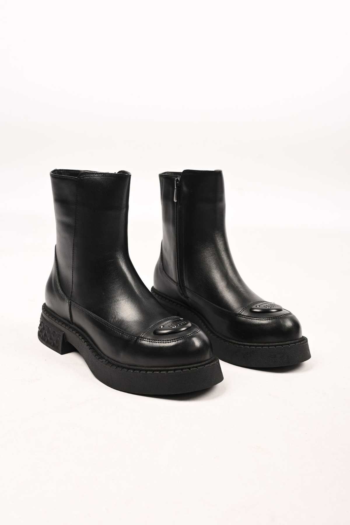 Bestello Slip-On Buckle Thermo Sole Genuine Leather Casual Boots 335-004-16 Women's Boots