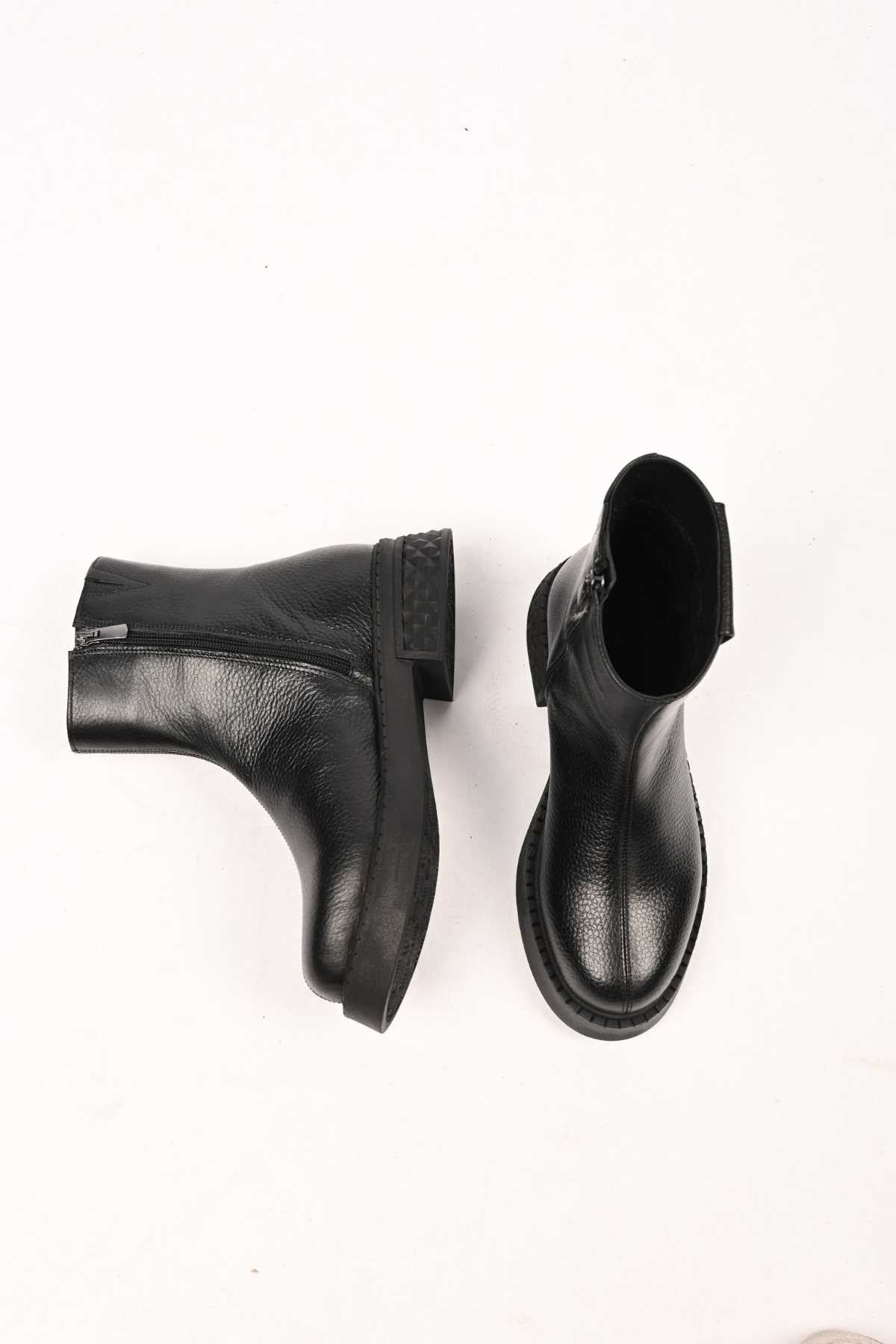 Bestello Slip-On Zip-Up Genuine Leather Casual Boots with Thermo Sole 335-004-15 Women's Boots