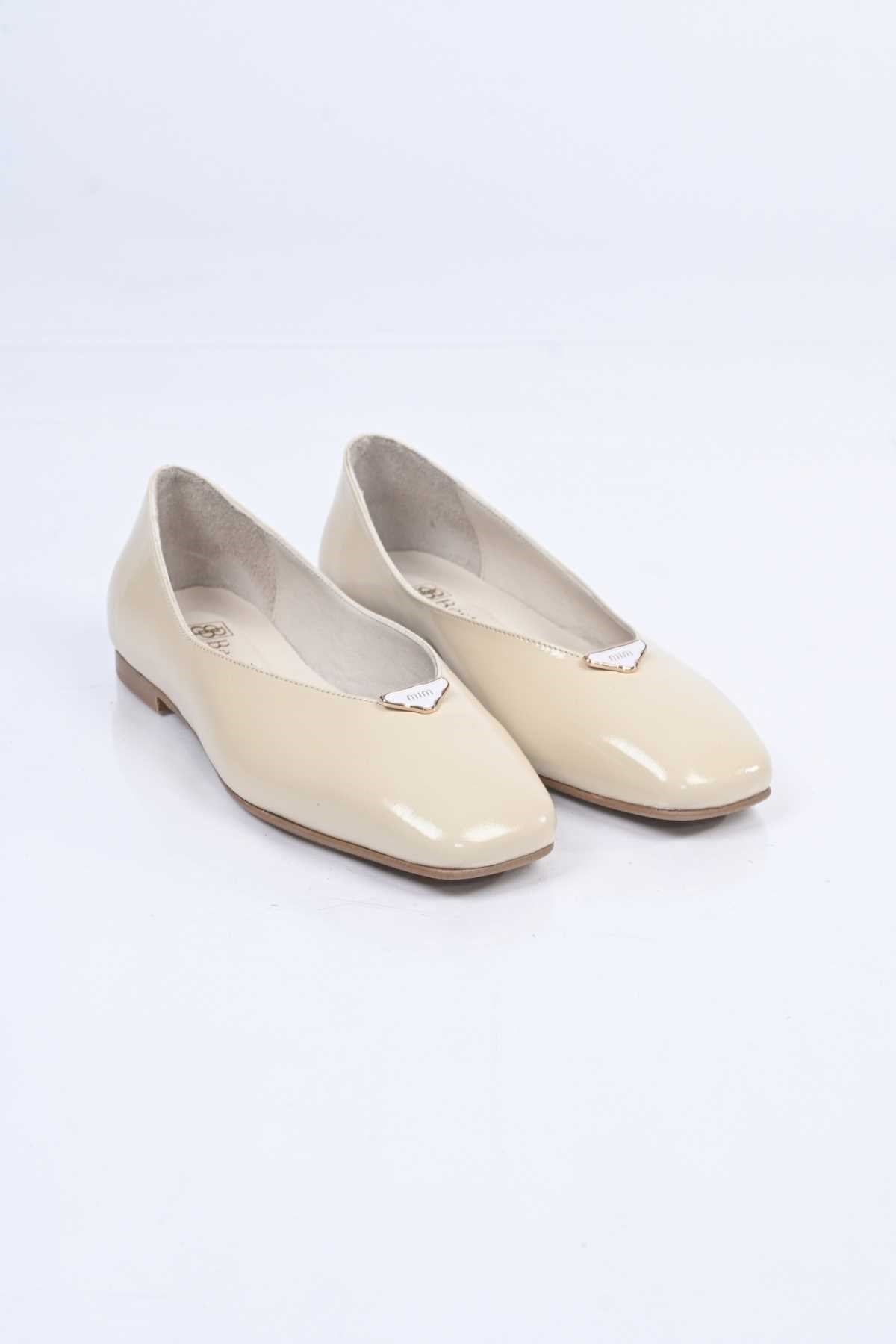 Bestello Genuine Leather Slip-On Ballet Flats with Buckle and Jurdan Sole 342-014 Women's Shoes