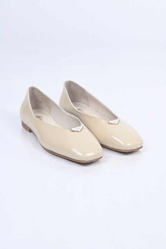 Bestello Genuine Leather Slip-On Ballet Flats with Buckle and Jurdan Sole 342-014 Women's Shoes
