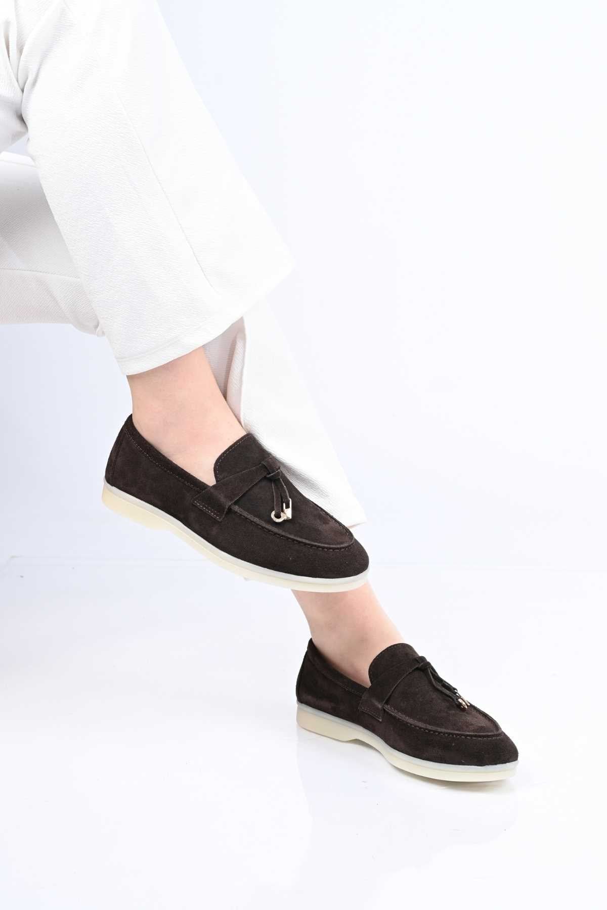 Bestello Slip-On Loafer with Tassel Detail, Rubber Sole, Genuine Leather, 343-166-034 Women's Shoes