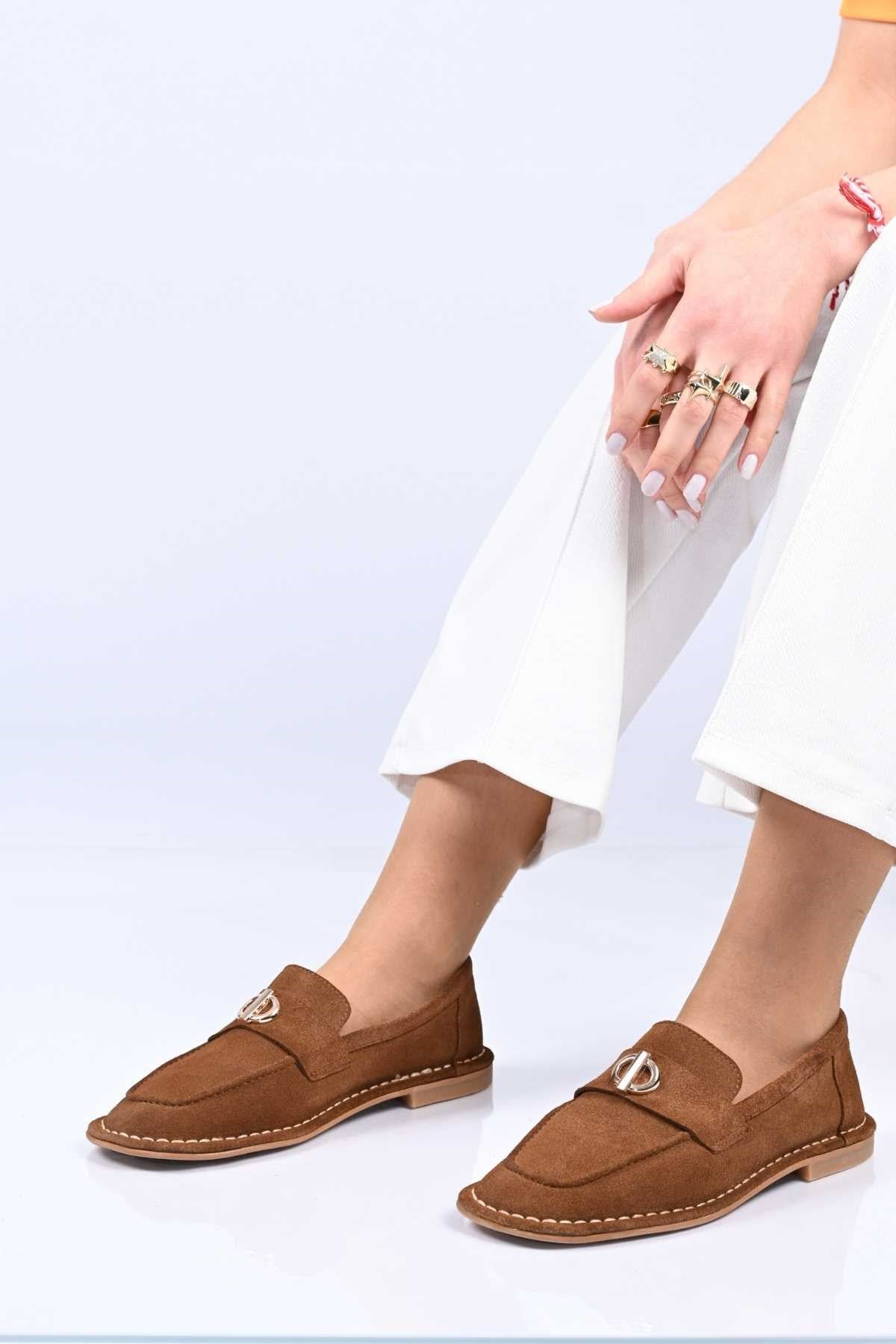 Bestello Genuine Leather Loafer with Buckle, Slip-On, Thermo Sole 332-25518 Women's Shoes