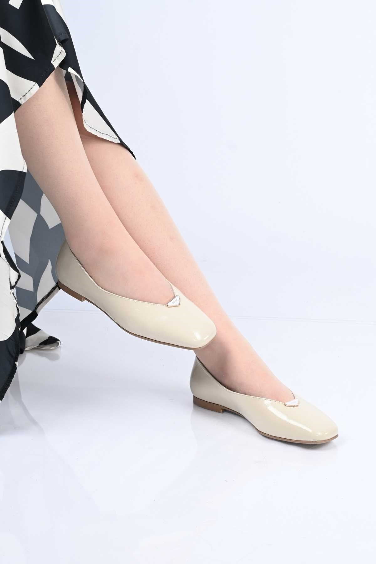 Bestello Genuine Leather Slip-On Ballet Flats with Buckle and Jurdan Sole 342-014 Women's Shoes