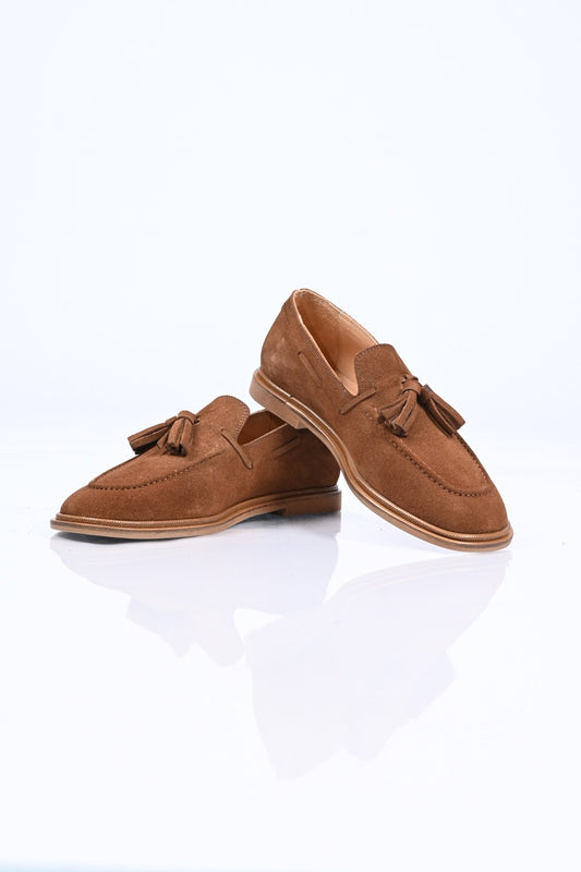 Bestello Genuine Leather Loafer with Tassels, Slip-On, Jordan Sole 332-26175 Women's Shoes