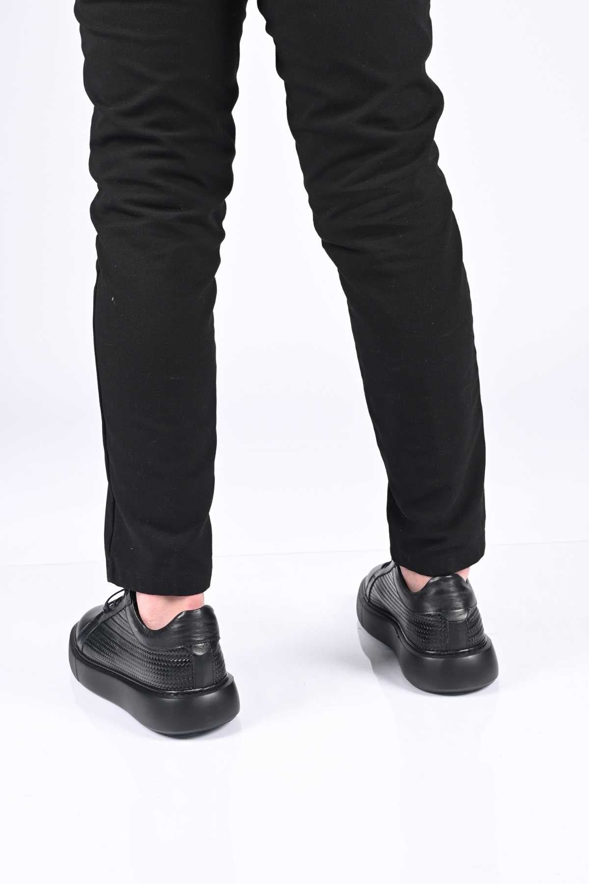 Bestello Lace-Up Genuine Leather Sneakers with EVA Sole 174-22053 Men's Shoes