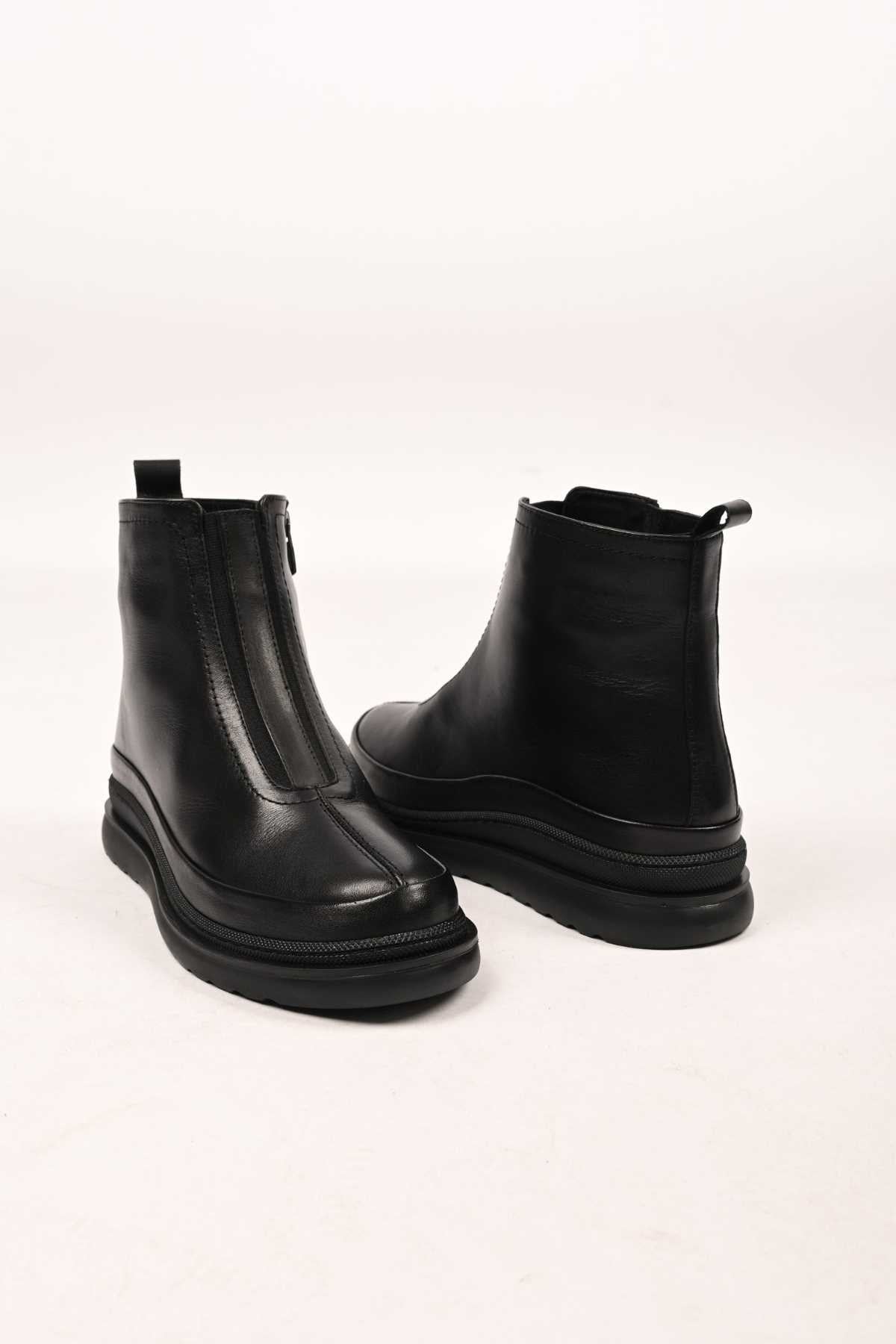 Bestello Slip-On Zip-Up Genuine Leather Comfort Boots with Thermo Sole 336-01240 Women's Boots