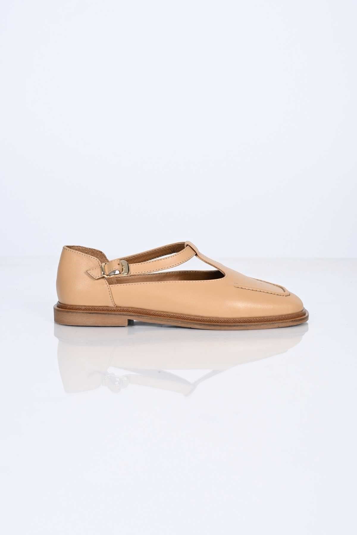 Bestello Women's Genuine Leather Everyday Slip-On Shoes with Belt Buckle Detail and Jurdan Sole 332-26121