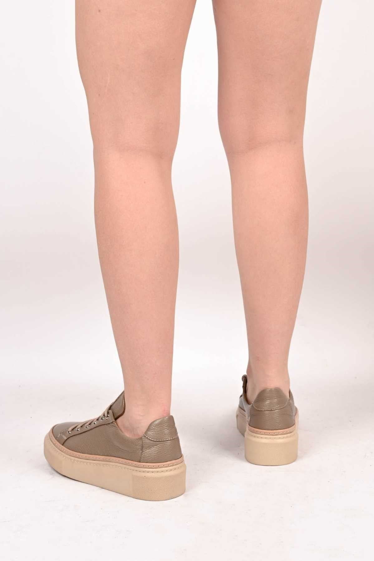 Bestello Lace-Up Genuine Leather Casual Women's Shoes with Poly Sole 334-5022-09 Women's Shoes