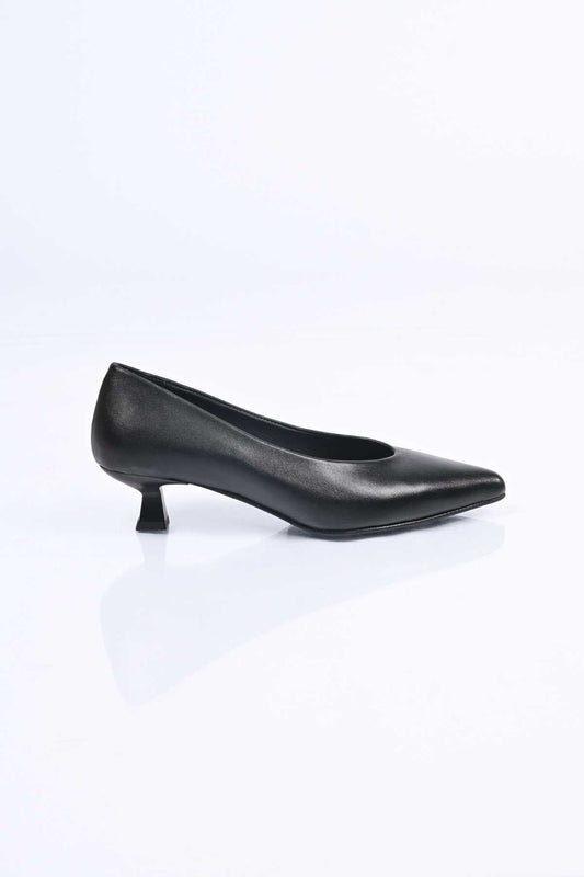 Bestello Genuine Leather Slip-On Shoes with Neolite Sole and Thin Heel 342-040 Women's Shoes