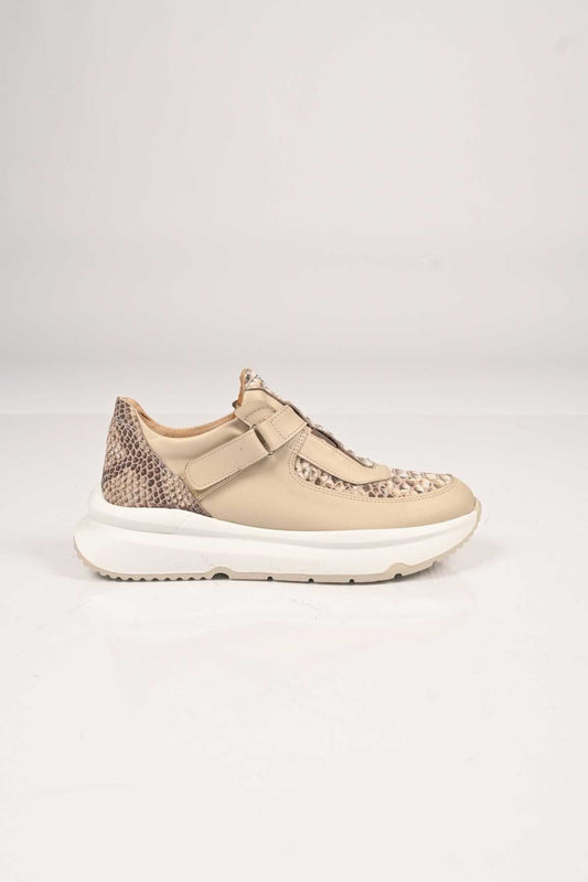 Bestello Slip-On Velcro Genuine Leather Sneakers with EVA Sole 101-8065-05 Women's Shoes