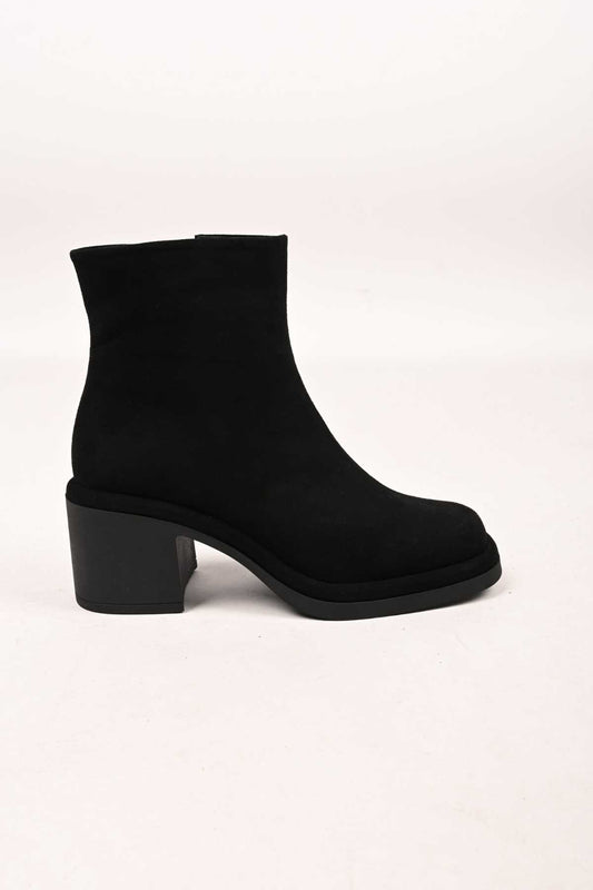 Bestello Women's Genuine Leather Heeled Boots with Thermo Sole, Slip-On Design and Side Zipper, Model 336-1231 Women's Boots