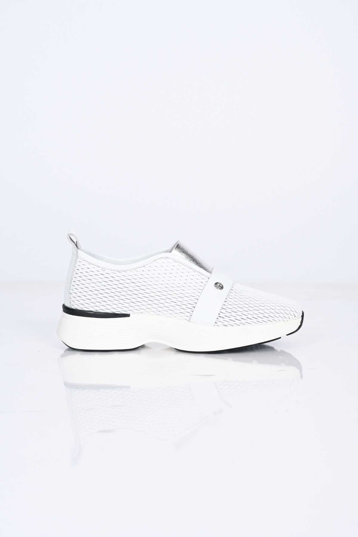 Bestello Slip-On Elastic Sneaker with Staple Detail, Thermo Sole, Genuine Leather, 338-7084 Women's Shoes