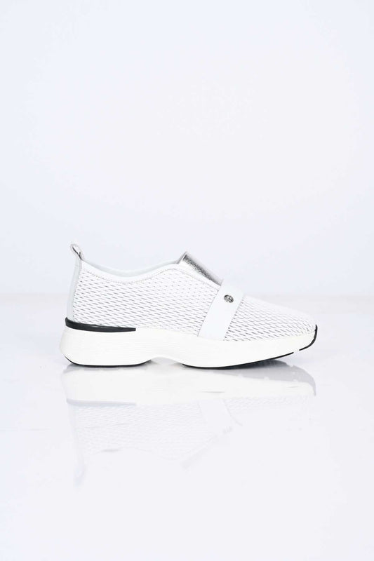 Bestello Slip-On Elastic Sneaker with Staple Detail, Thermo Sole, Genuine Leather, 338-7084 Women's Shoes