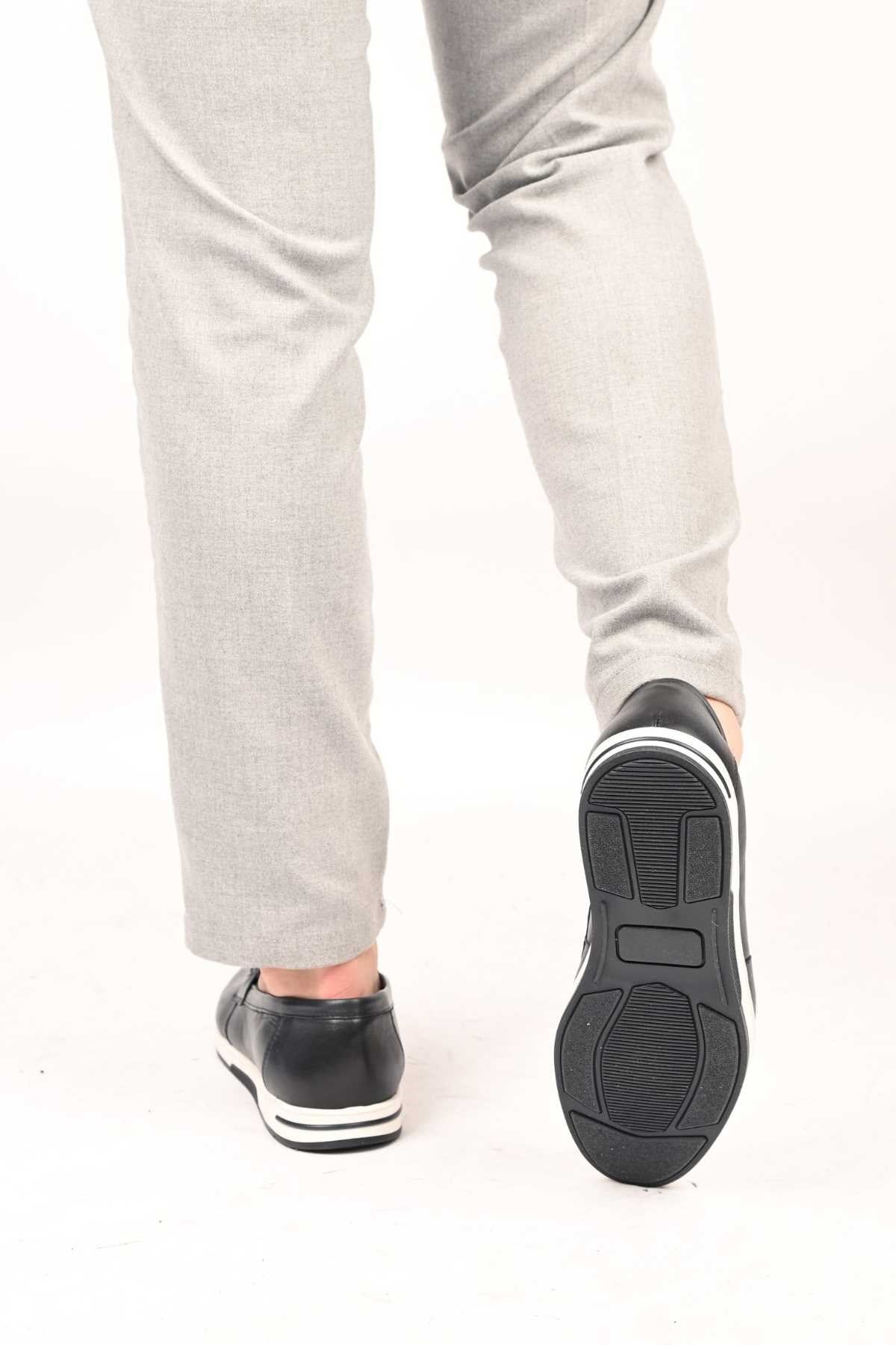 Bestello Slip-On Buckle Loafers with Thermo Sole Genuine Leather 333-5582 Men's Shoes