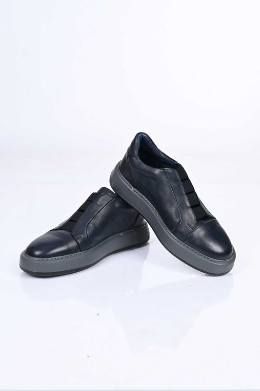 Bestello Slip-On Elastic EVA Sole Genuine Leather Sneakers 174-1982 Men's Shoes