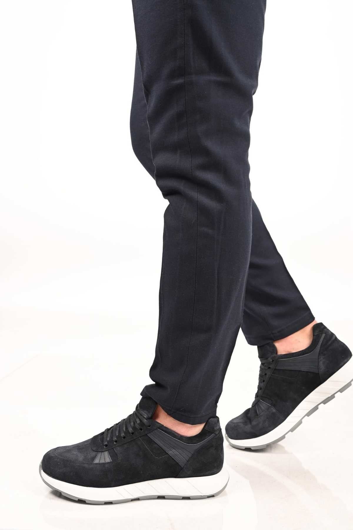 Bestello Lace-Up Genuine Leather Sneakers with EVA Sole 172-64198 Men's Shoes