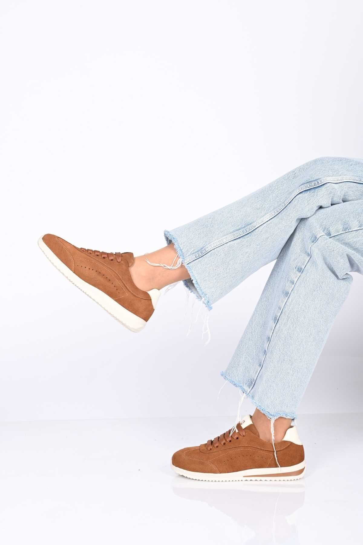 Bestello Lace-Up EVA Sole Genuine Leather Sneakers 338-7110 Women's Shoes