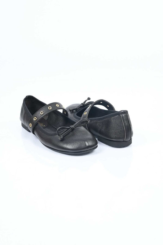 Bestello Genuine Leather Ballet Flats for Women 340-3011 with Bow, Slip-On, TPU Sole
