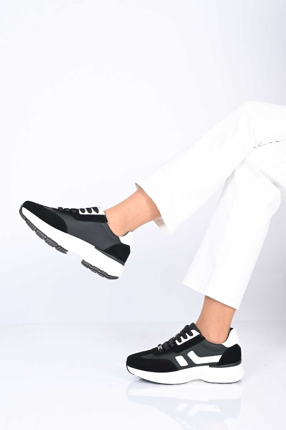 Bestello Lace-Up Genuine Leather Sneakers with Thermo Sole 338-7102 Women's Shoes
