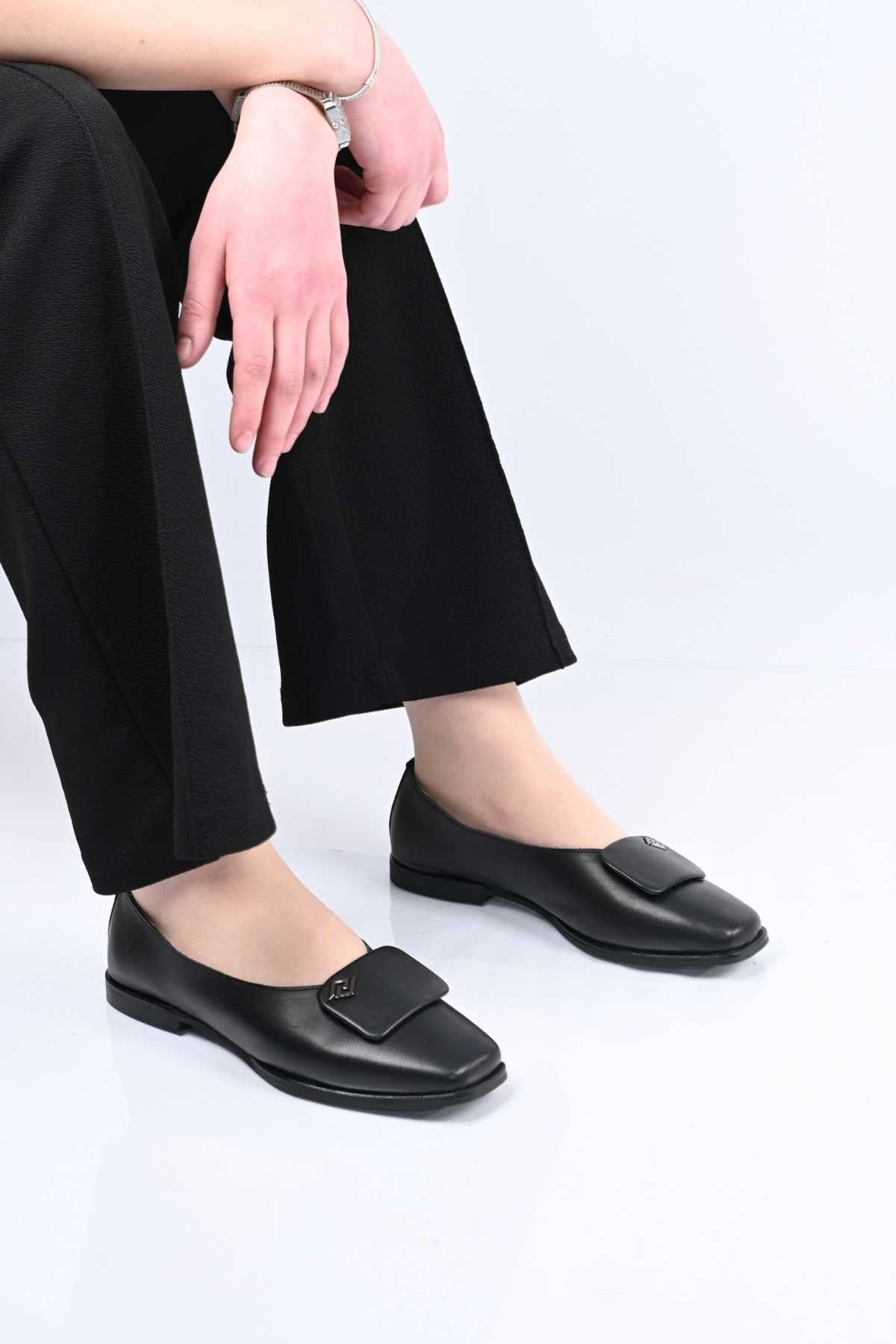 Bestello Genuine Leather Ballet Flats with Buckle, Laceless, Jurdan Sole 343-089-110 Women's Shoes
