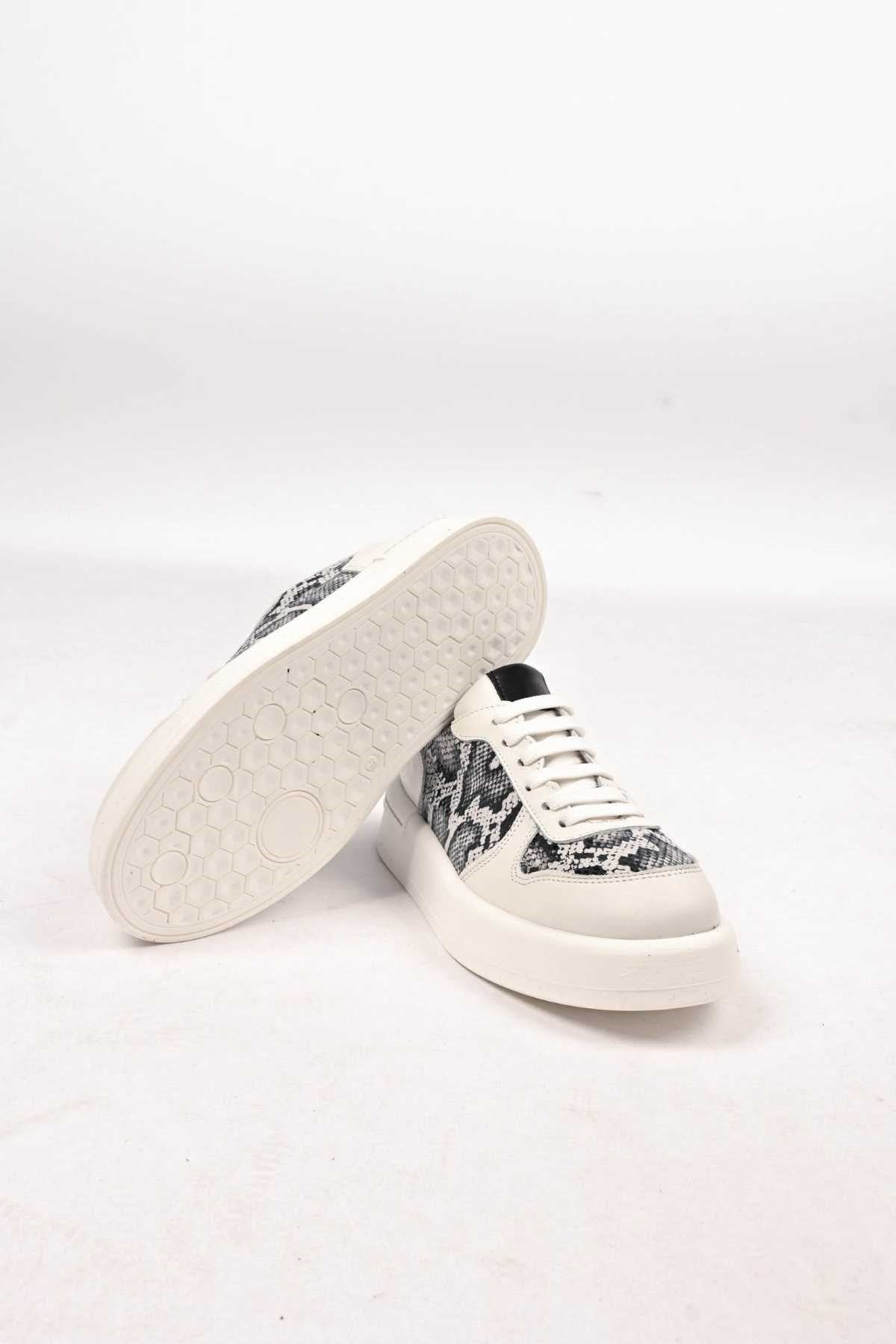 Bestello Lace-Up Genuine Leather Sneakers with Thermo Sole 101-FARBI-52 Women's Shoes