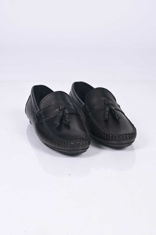 Bestello Genuine Leather Loafers with Tassels, Slip-On, Polyurethane Sole, 028-2021-26Y Men's Shoes