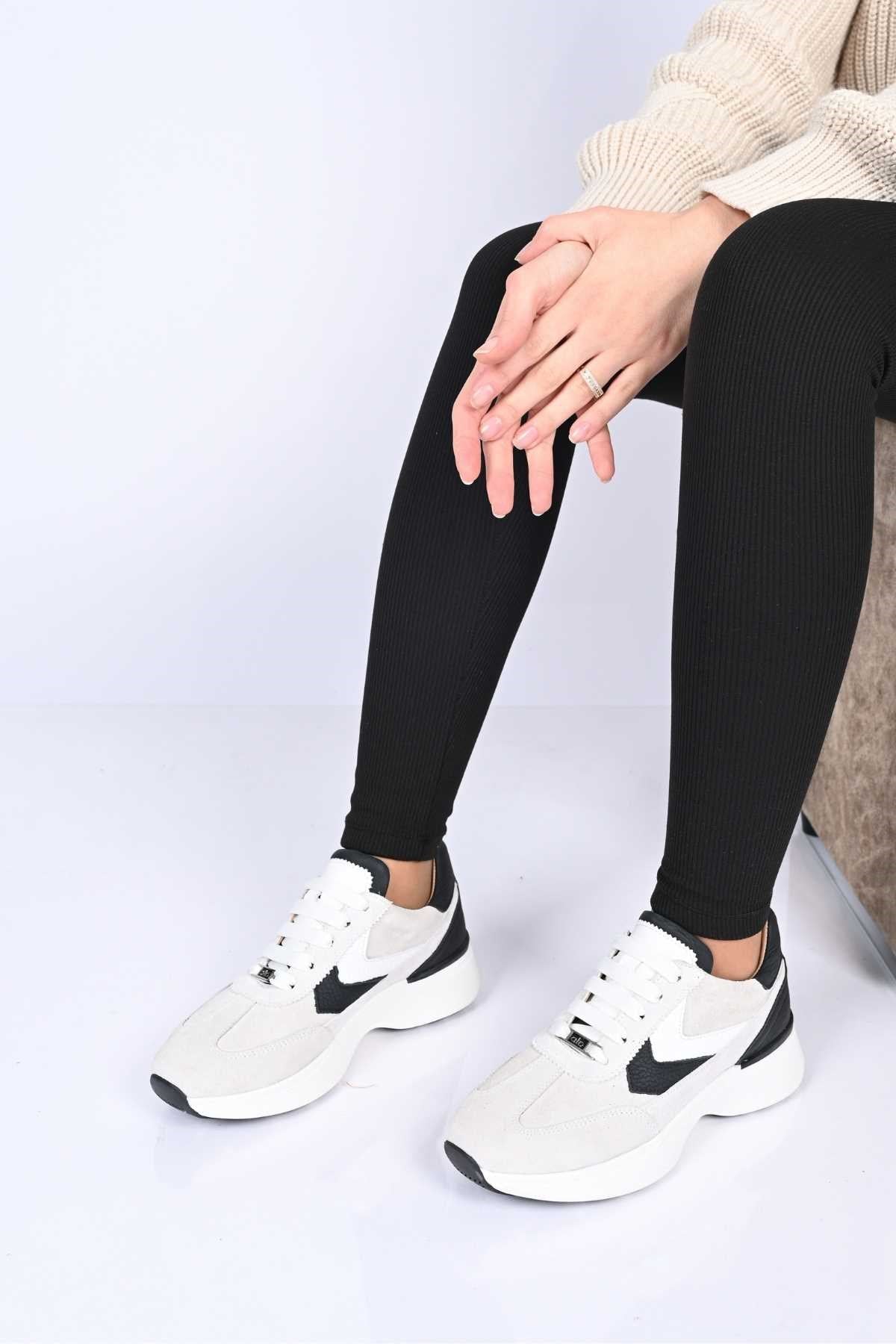 Bestello Lace-Up Genuine Leather Sneakers with Thermo Sole 338-7108 Women's Shoes