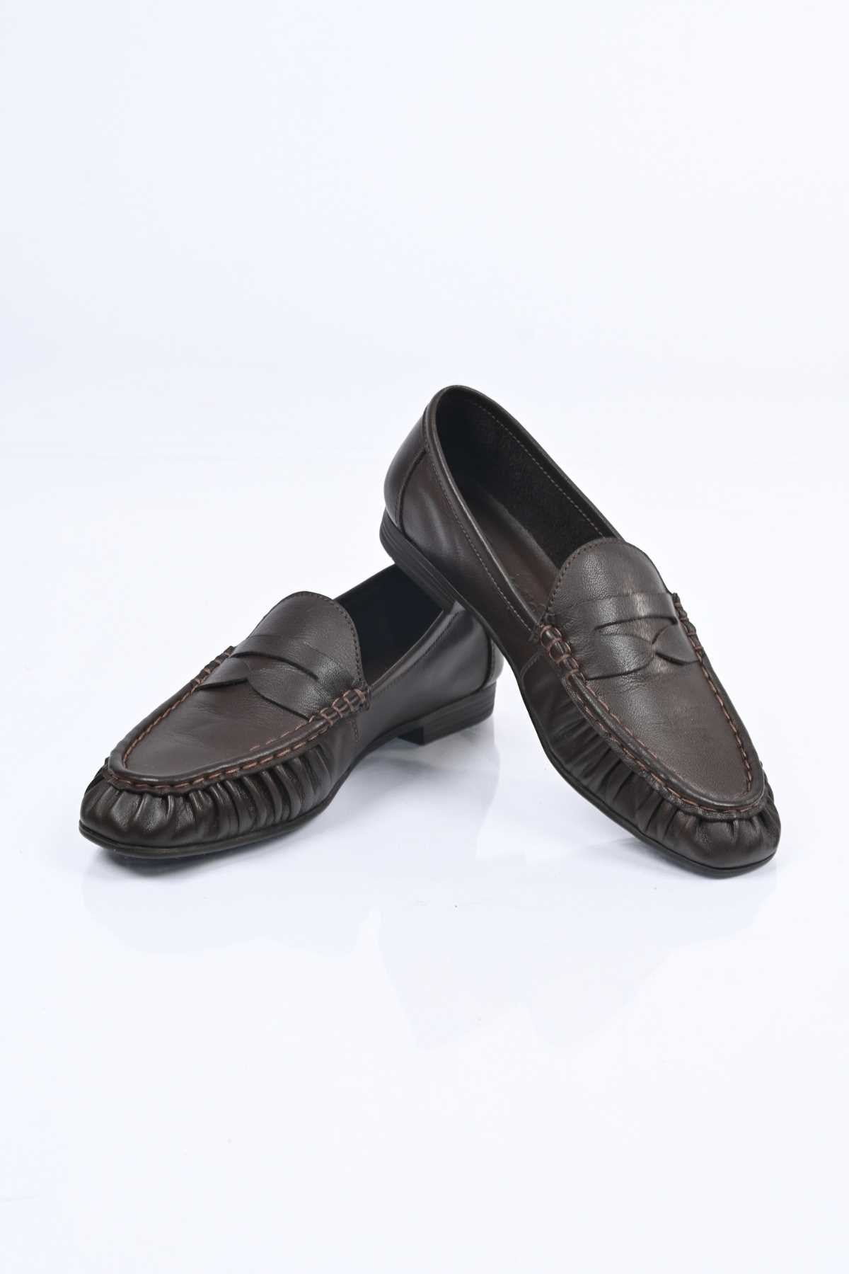 Bestello Genuine Leather Loafer with Elasticized Slip-On Design and TPU Sole 343-265-2660 Women's Shoes