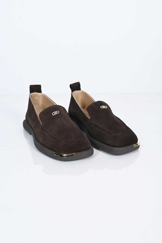 Bestello Slip-On Loafer with Buckle Detail, Thermo Sole, Genuine Leather, 338-7086 Women's Shoes