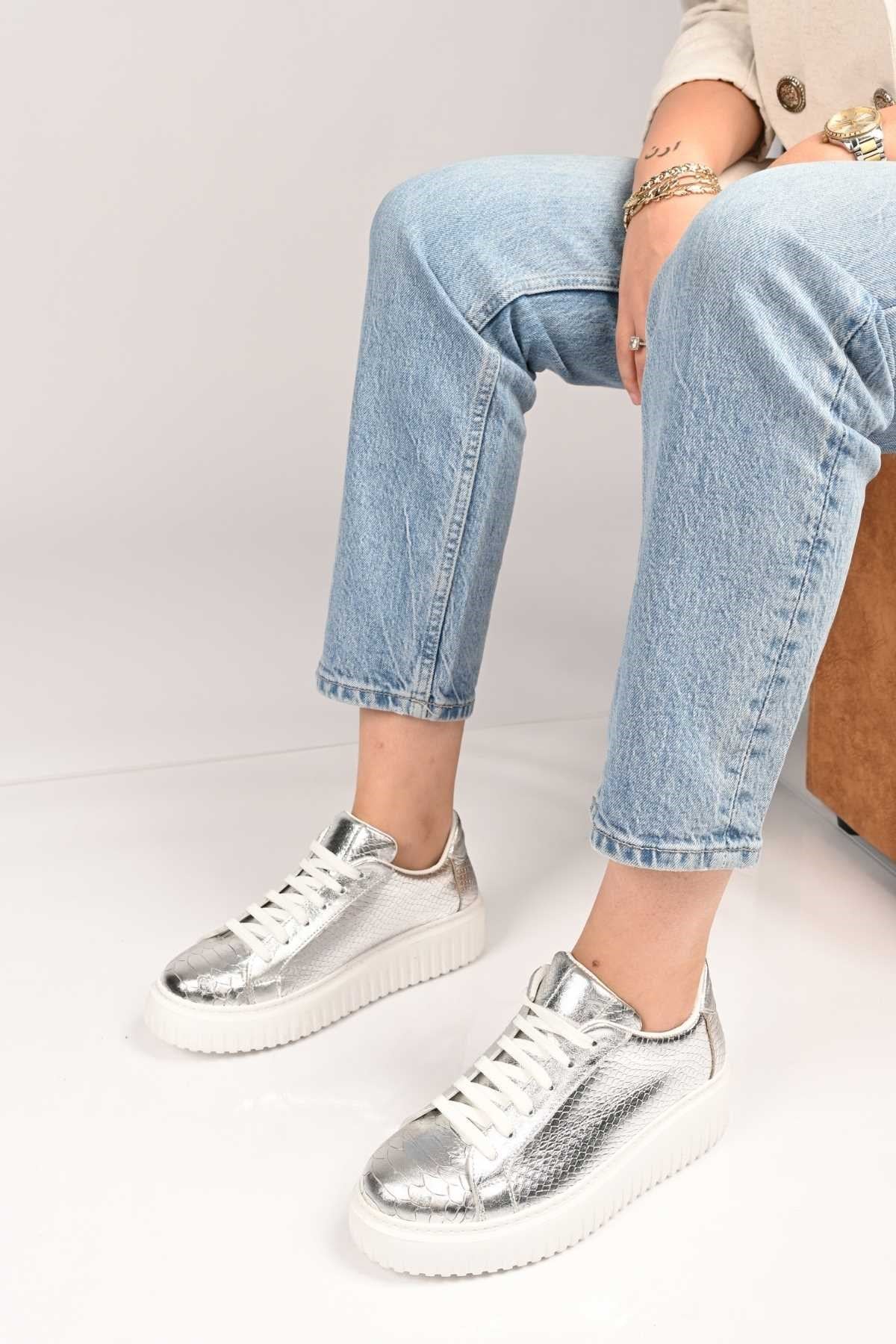 Bestello Lace-Up EVA Sole Genuine Leather Sneakers 101-4406-01 Women's Shoes