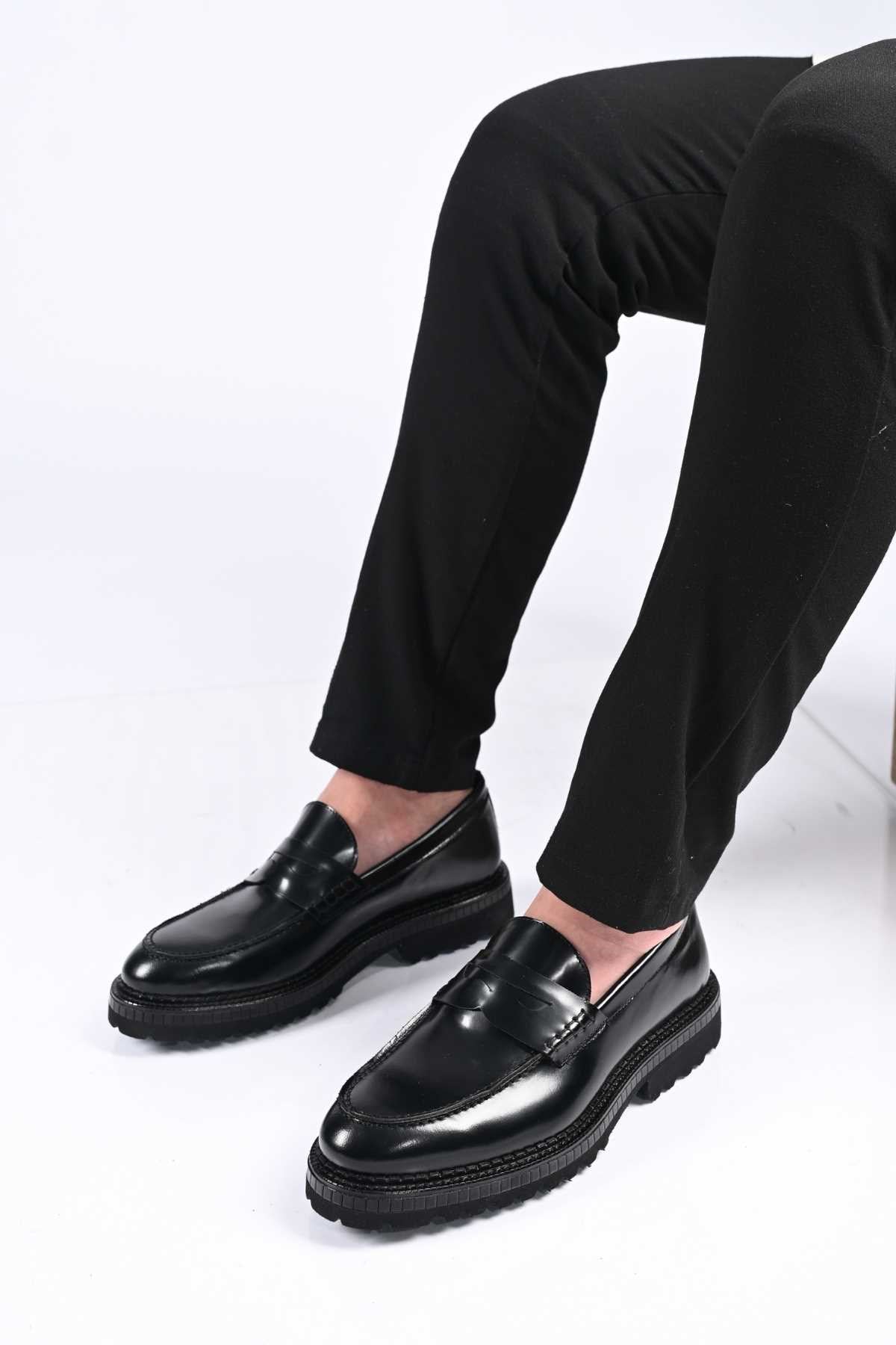 Bestello Slip-On Genuine Leather Loafers with EVA Sole 174-802 Men's Shoes
