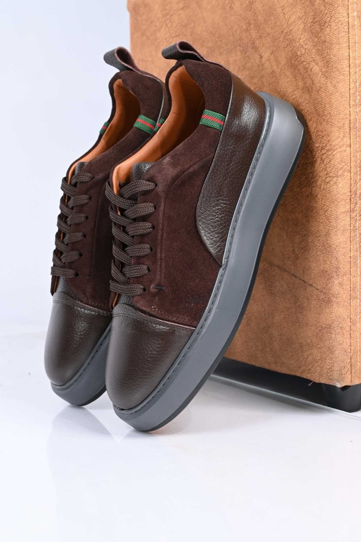 Bestello Lace-Up Genuine Leather EVA Sole Sneakers 174-22034 Men's Shoes
