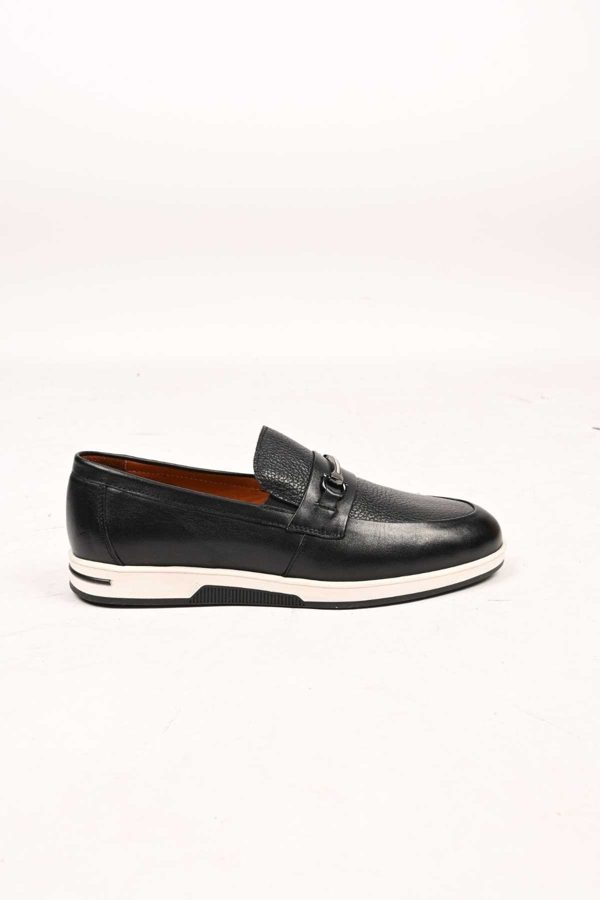Bestello Slip-On Buckle Loafers with Thermo Sole Genuine Leather 333-5582 Men's Shoes