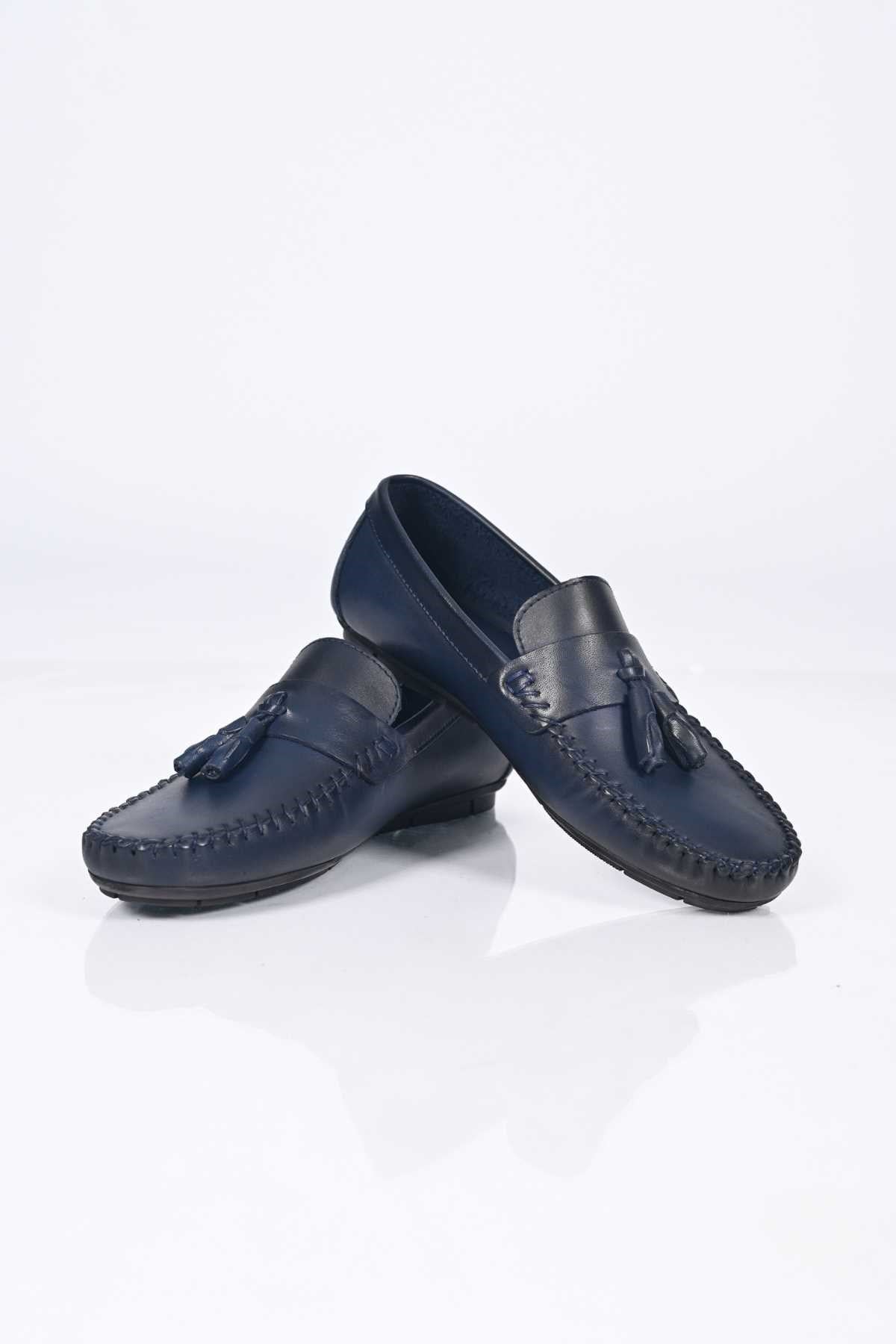 Bestello Genuine Leather Loafers with Tassels, Slip-On, Polyurethane Sole, 028-2021-26Y Men's Shoes