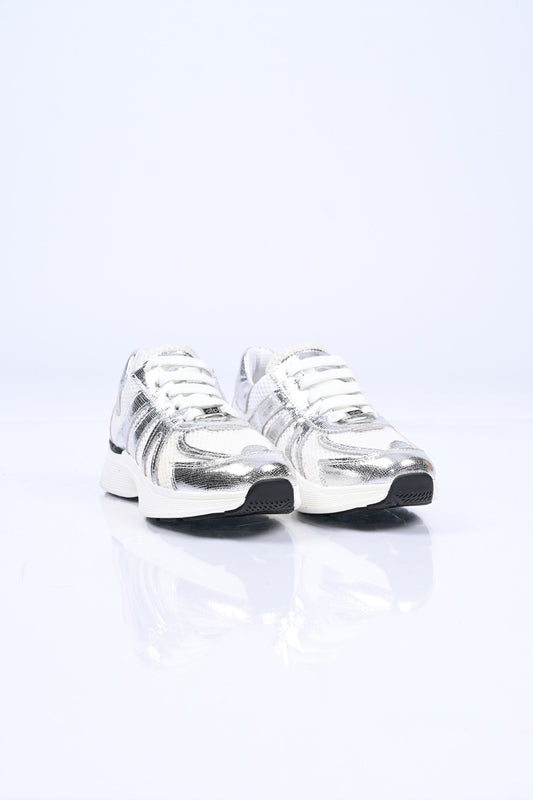Bestello Lace-Up Thermo Sole Textile Genuine Leather Sneakers 338-7106 Women's Shoes