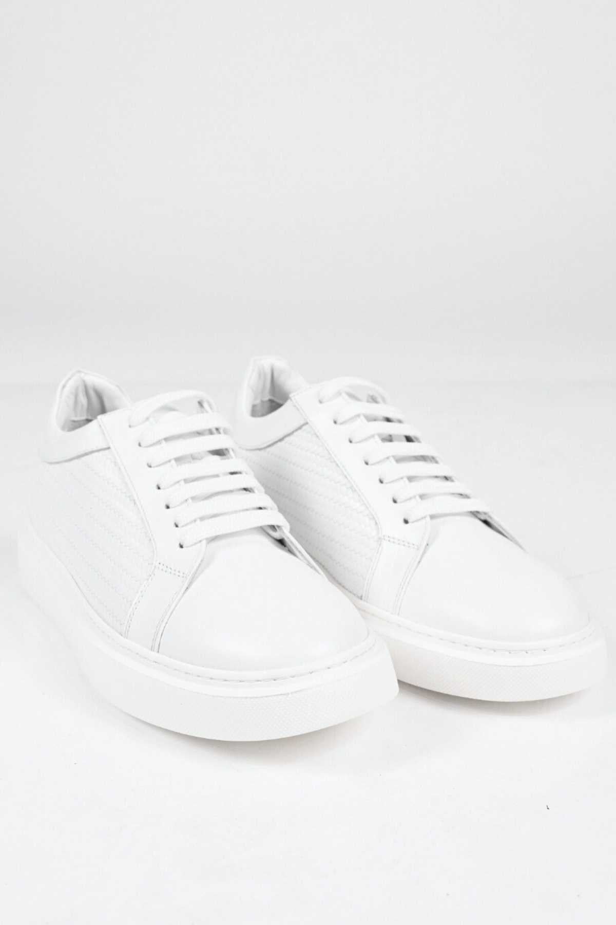 Bestello Lace-Up Genuine Leather Sneakers with EVA Sole 174-22053 Men's Shoes
