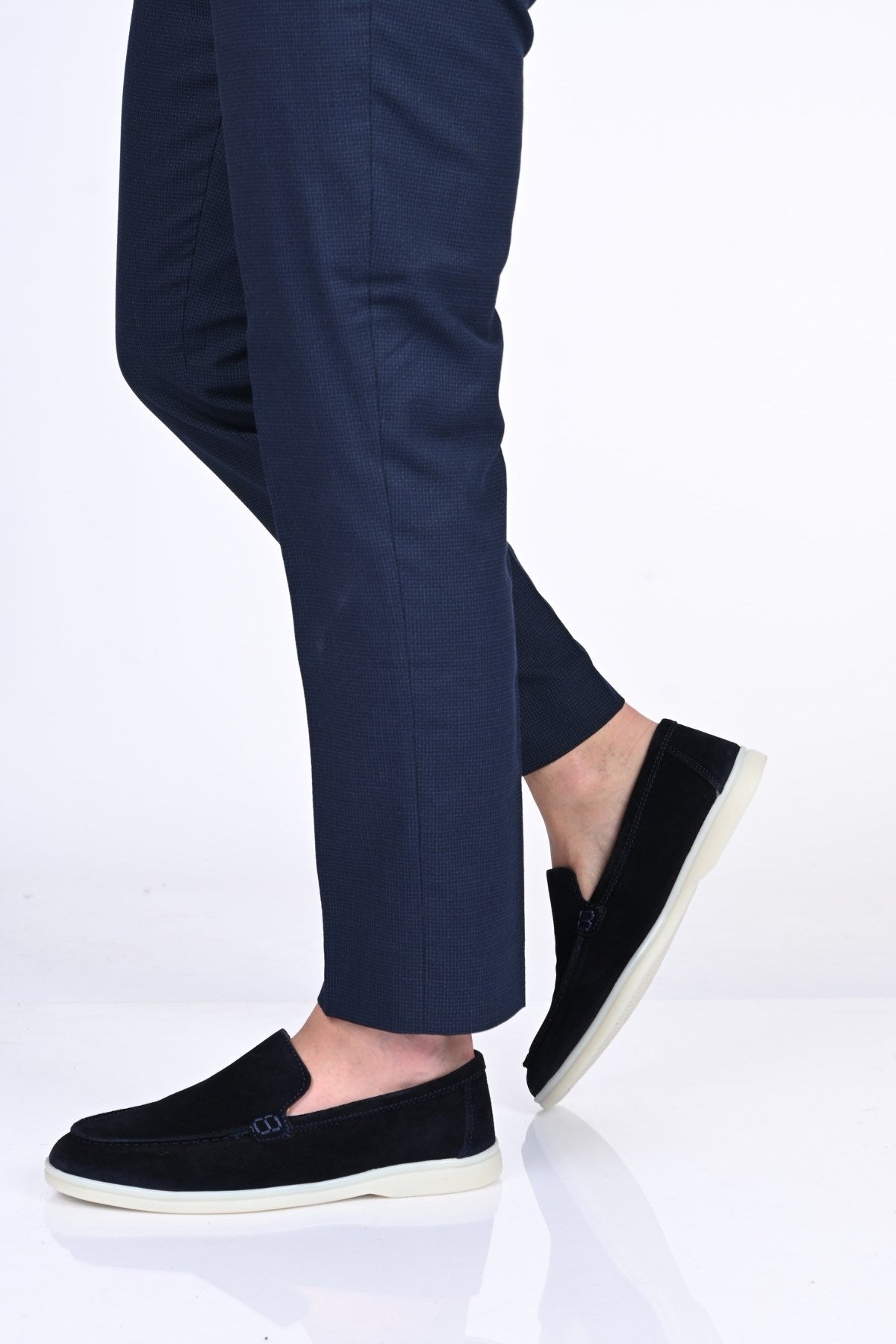 Bestello Slip-On Genuine Leather Loafers with Rubber Sole 028-2000 Men's Shoes
