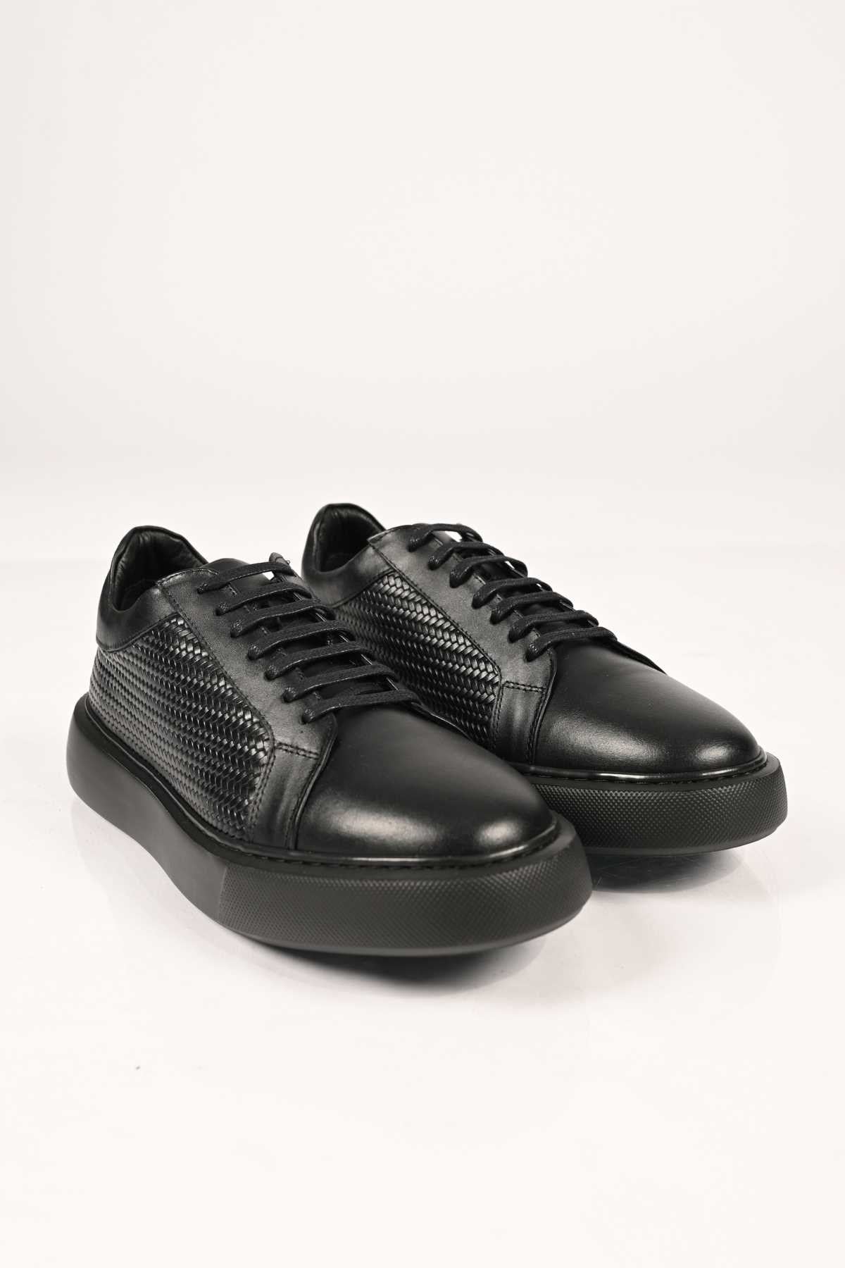 Bestello Lace-Up Genuine Leather Sneakers with EVA Sole 174-22053 Men's Shoes