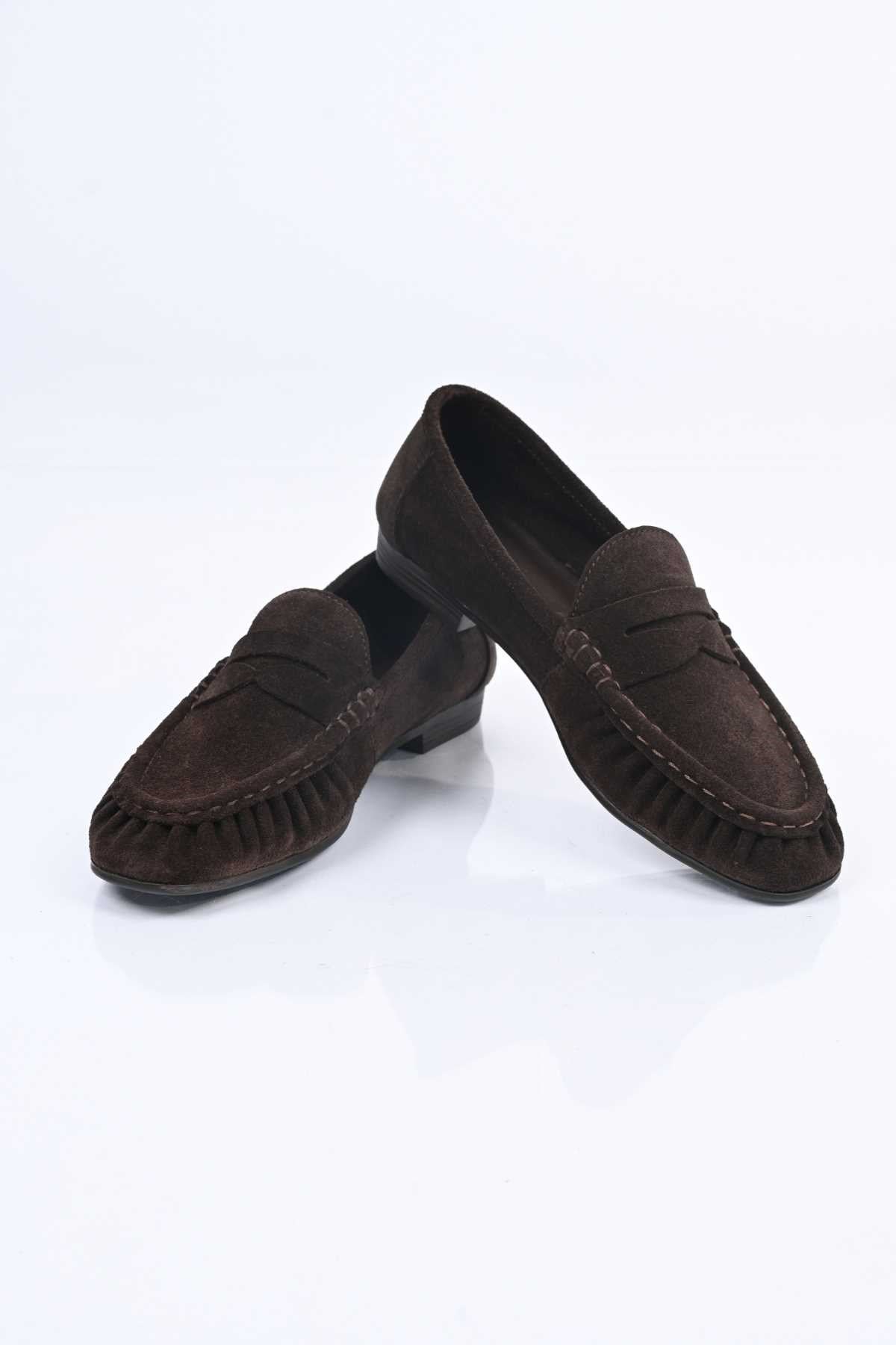 Bestello Genuine Leather Loafer with Elasticized Slip-On Design and TPU Sole 343-265-2660 Women's Shoes