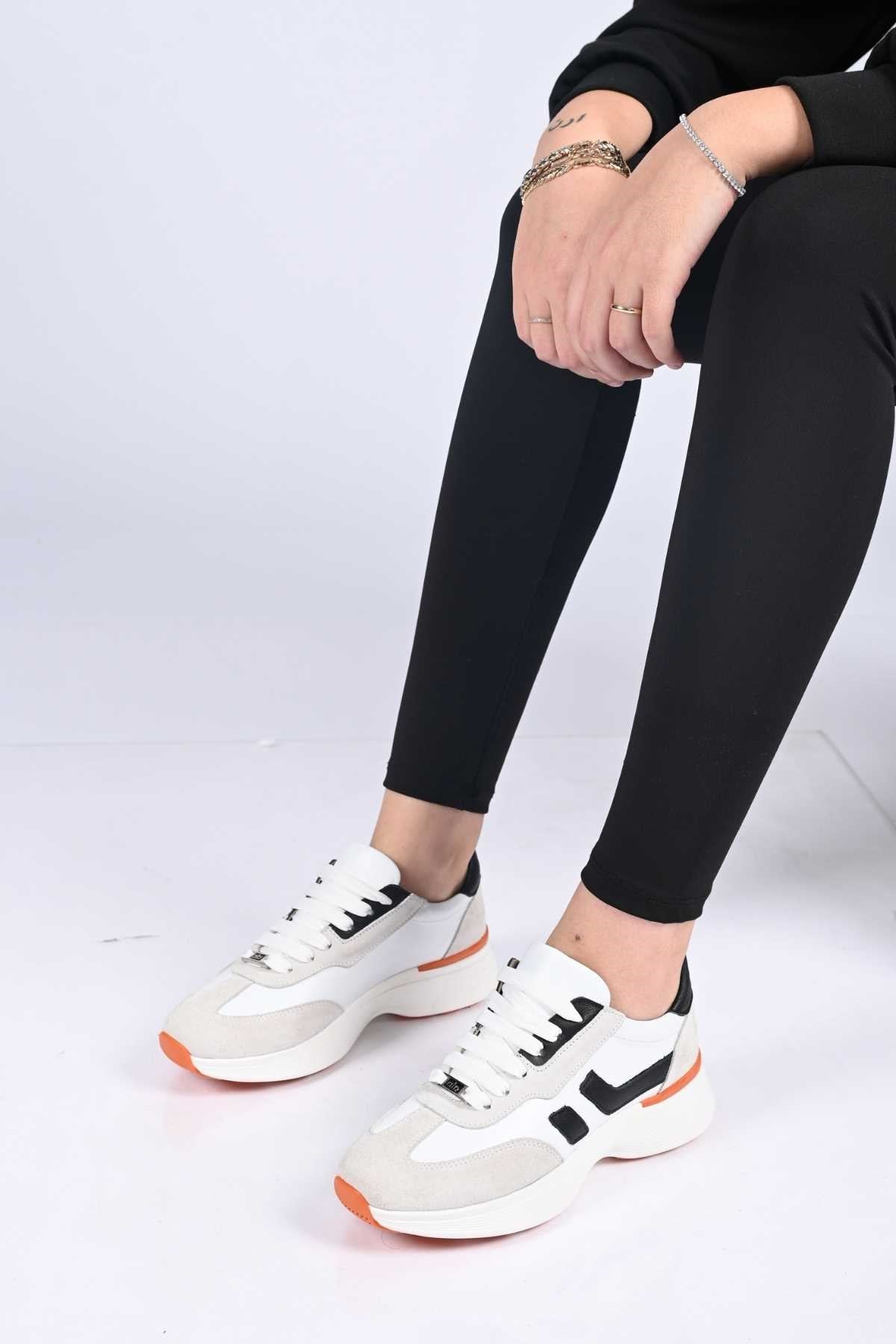 Bestello Lace-Up Genuine Leather Sneakers with Thermo Sole 338-7102 Women's Shoes