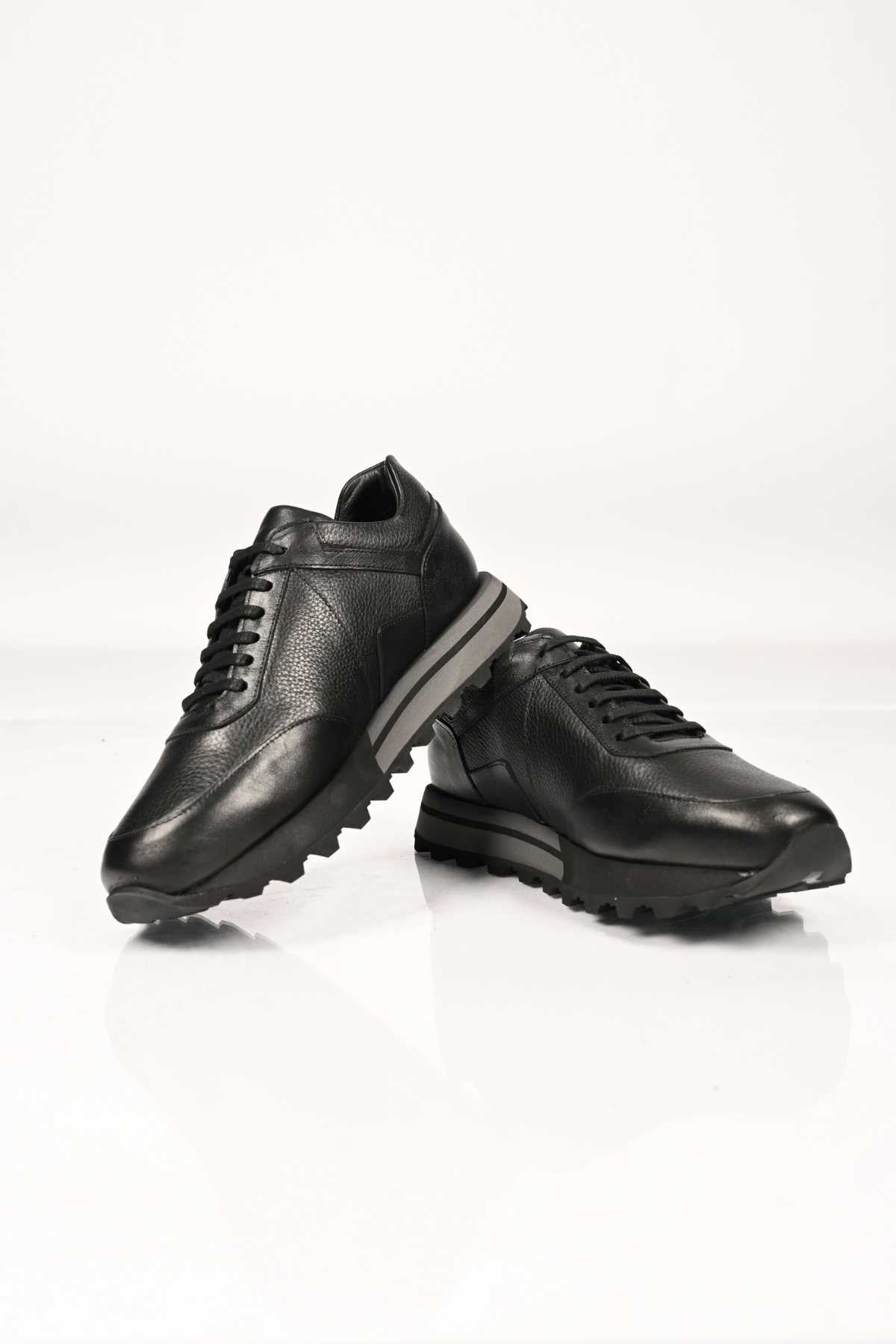 Bestello Lace-Up Genuine Leather Sneakers with EVA Sole 172-64176 Men's Shoes