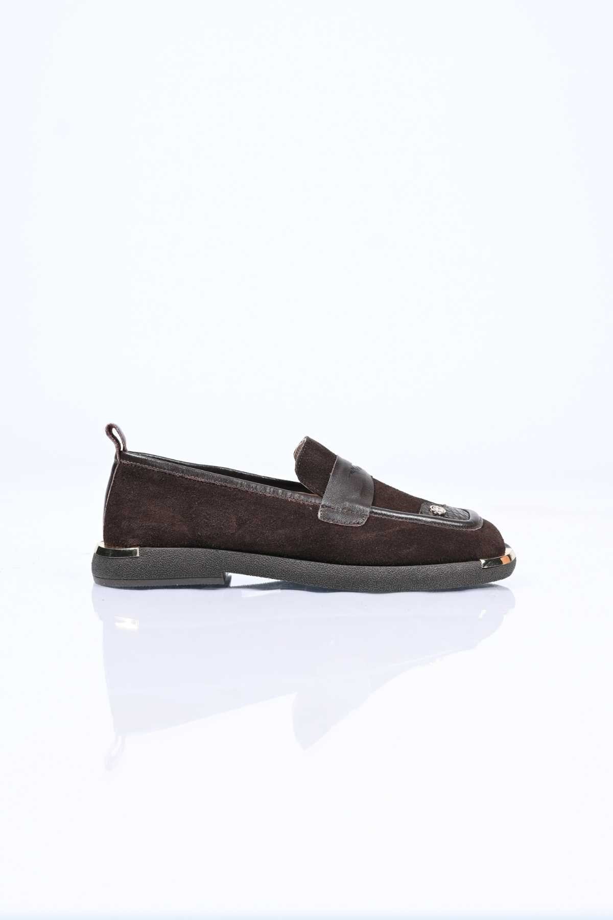 Bestello Genuine Leather Loafer with Buckle Detail, Thermo Sole, Slip-On, 338-7082 Women's Shoes