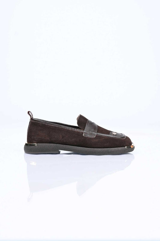 Bestello Genuine Leather Loafer with Buckle Detail, Thermo Sole, Slip-On, 338-7082 Women's Shoes