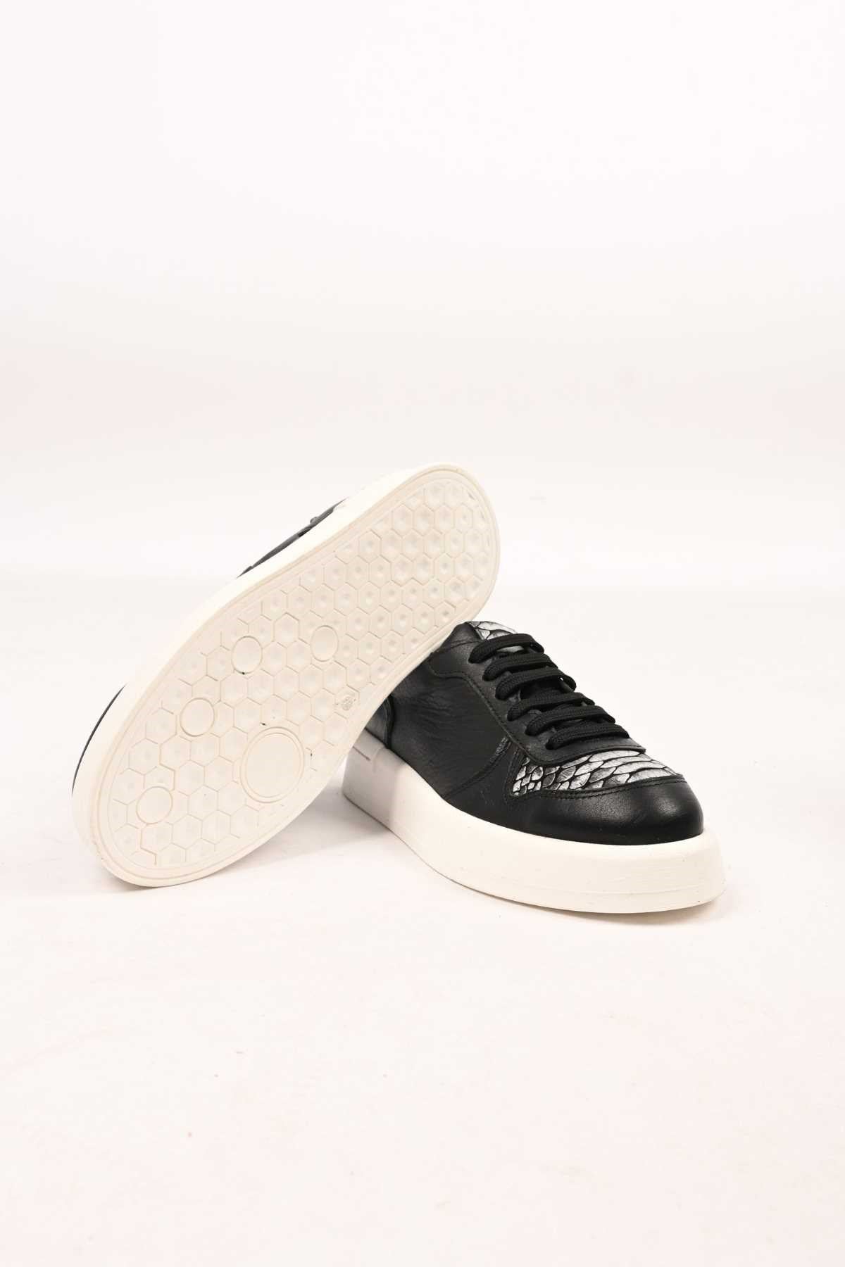 Bestello Lace-Up Genuine Leather Sneakers with Thermo Sole 101-FARBI-52 Women's Shoes