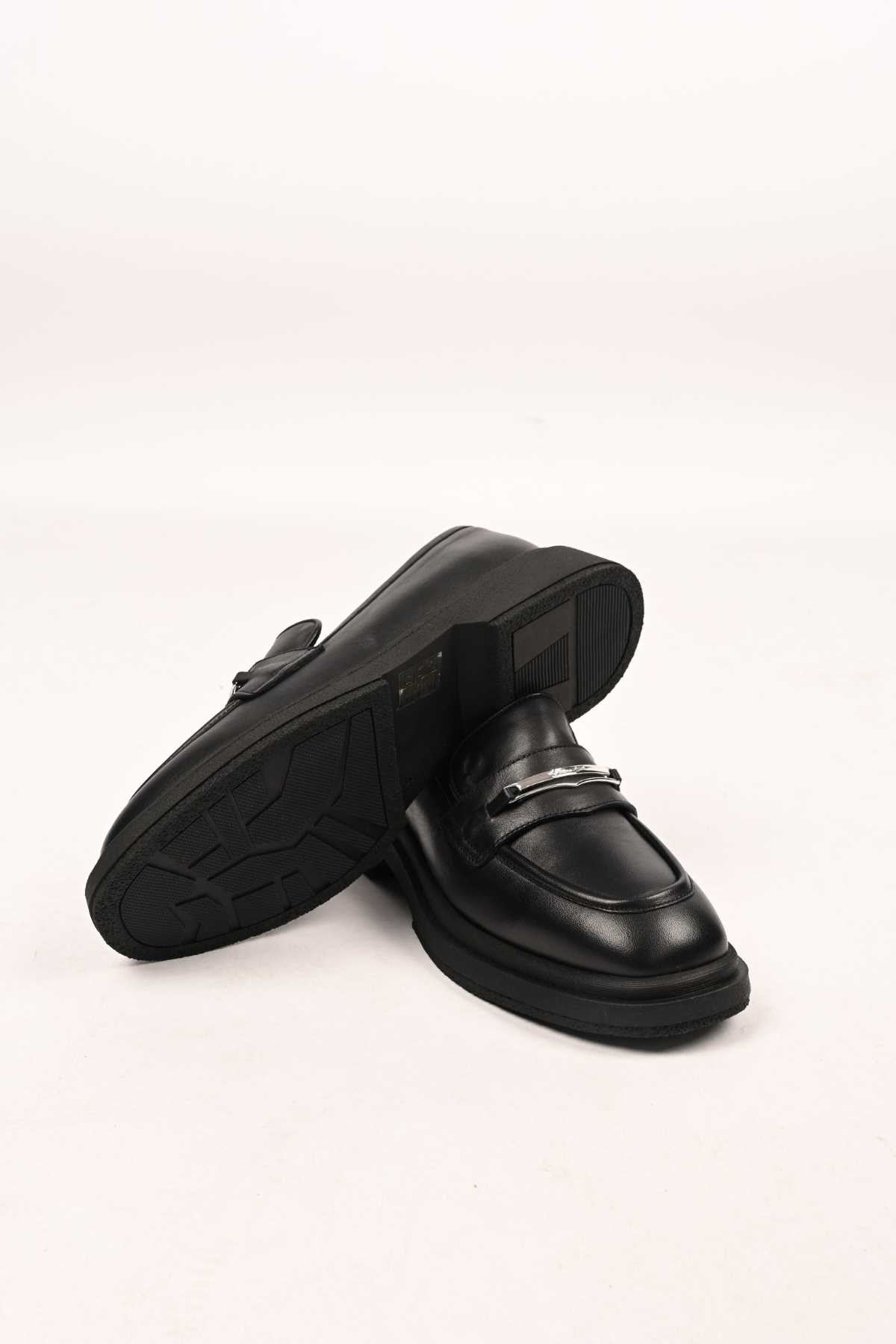 Bestello Slip-On Buckled Thermo Sole Genuine Leather Casual 334-1845-28 Women's Shoes