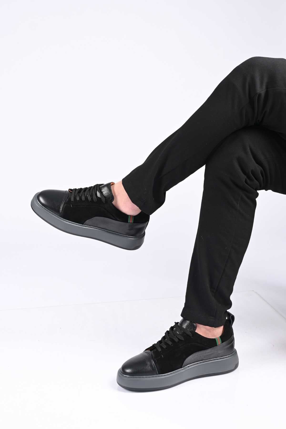 Bestello Lace-Up Genuine Leather EVA Sole Sneakers 174-22034 Men's Shoes