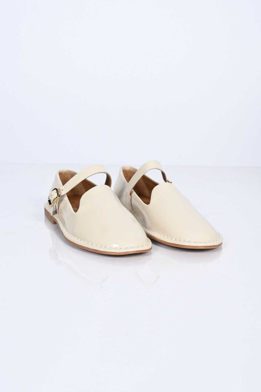 Bestello Slip-On Single-Strap Buckled Thermo Sole Genuine Patent Leather Ballet Flats 332-25512 Women's Shoes
