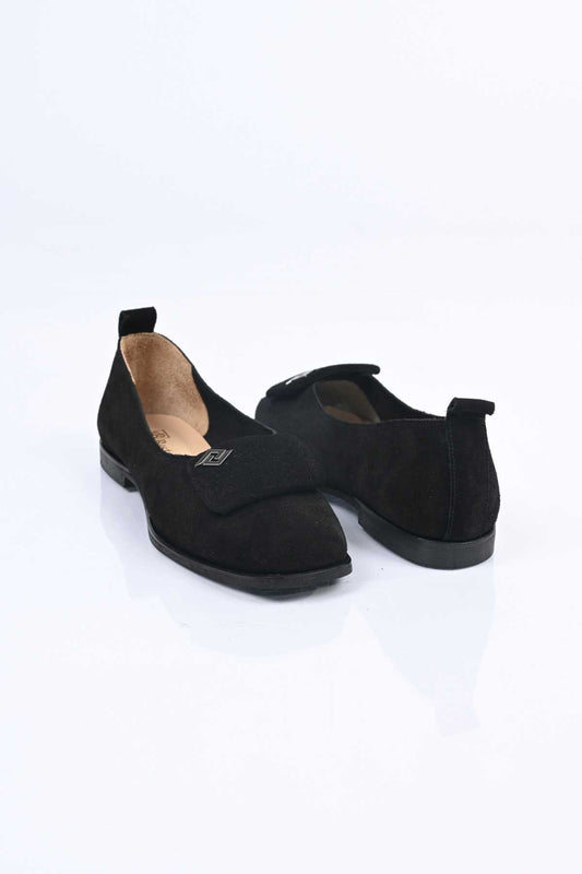 Bestello Genuine Leather Ballet Flats with Buckle, Laceless, Jurdan Sole 343-089-110 Women's Shoes
