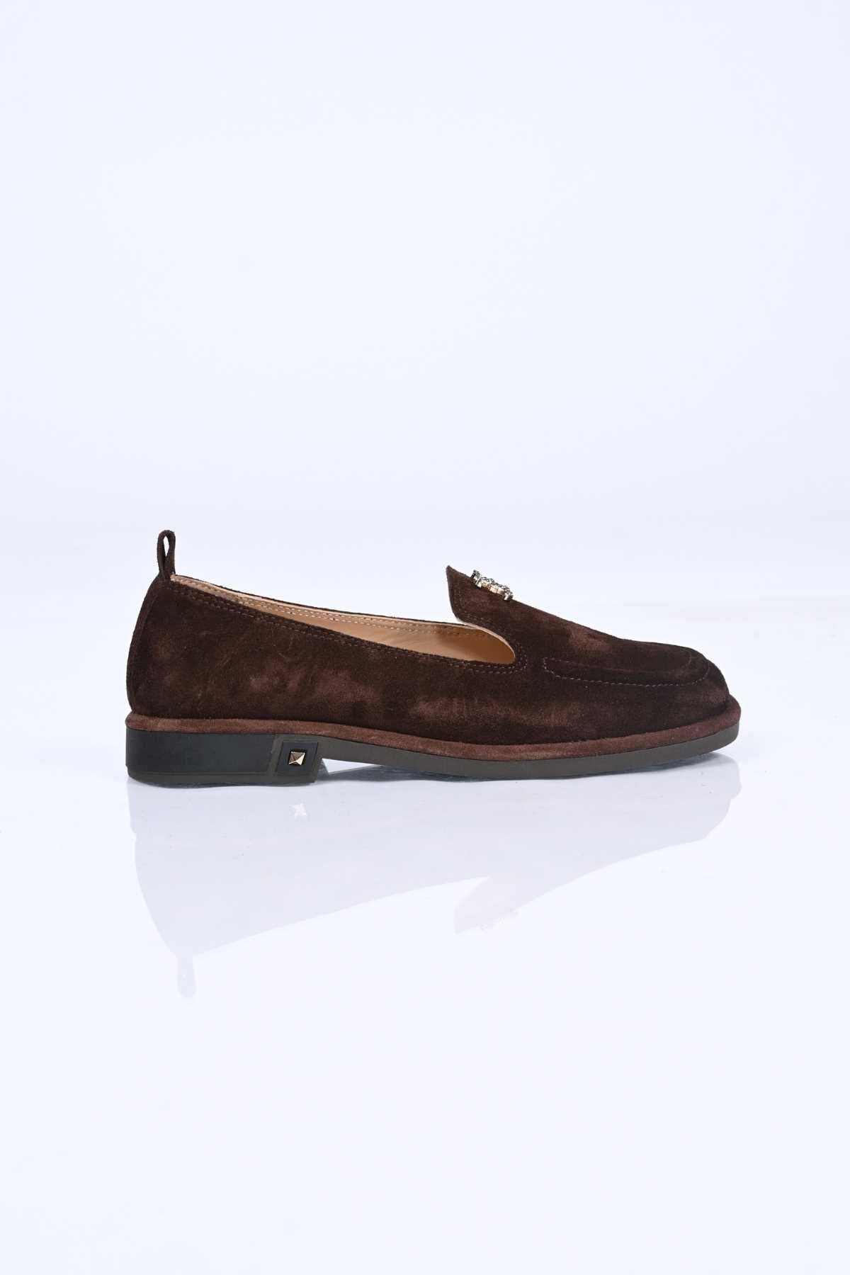 Bestello Genuine Leather Loafer Women's Shoes 340-2007 with Buckle, Slip-On, Thermo Sole