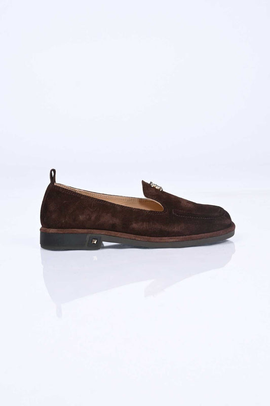 Bestello Genuine Leather Loafer Women's Shoes 340-2007 with Buckle, Slip-On, Thermo Sole